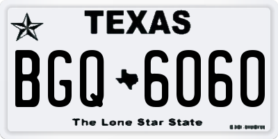 TX license plate BGQ6060
