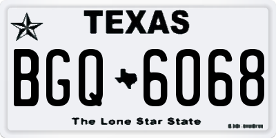 TX license plate BGQ6068