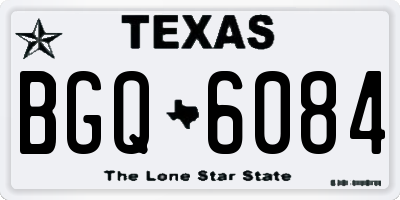 TX license plate BGQ6084