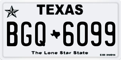 TX license plate BGQ6099