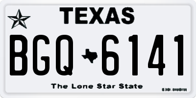 TX license plate BGQ6141