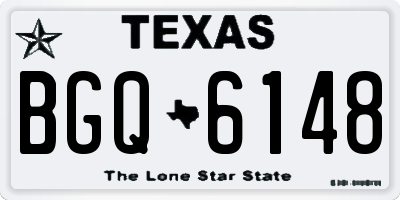 TX license plate BGQ6148