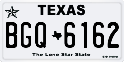 TX license plate BGQ6162