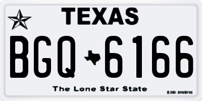 TX license plate BGQ6166