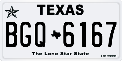 TX license plate BGQ6167