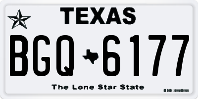 TX license plate BGQ6177