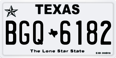 TX license plate BGQ6182
