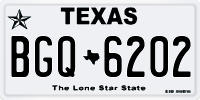 TX license plate BGQ6202
