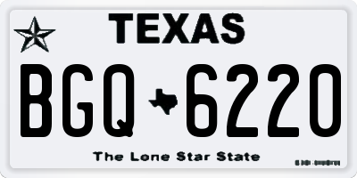 TX license plate BGQ6220
