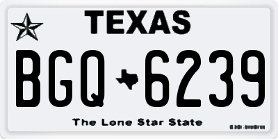 TX license plate BGQ6239