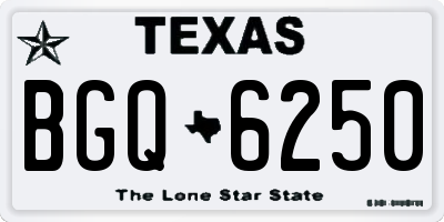 TX license plate BGQ6250