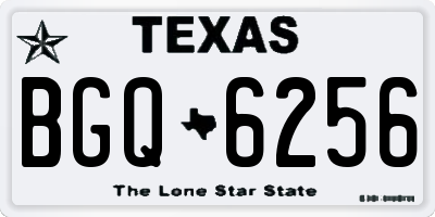 TX license plate BGQ6256