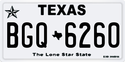 TX license plate BGQ6260