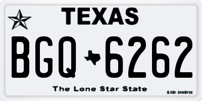 TX license plate BGQ6262
