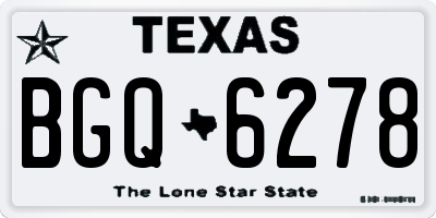 TX license plate BGQ6278