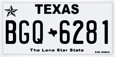 TX license plate BGQ6281
