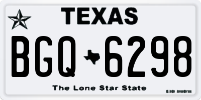 TX license plate BGQ6298