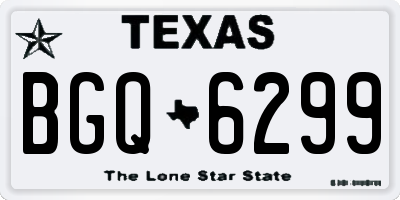 TX license plate BGQ6299
