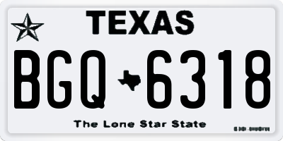 TX license plate BGQ6318