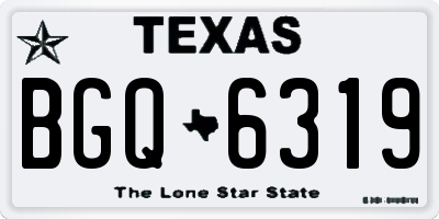 TX license plate BGQ6319