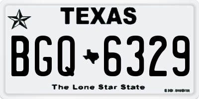 TX license plate BGQ6329