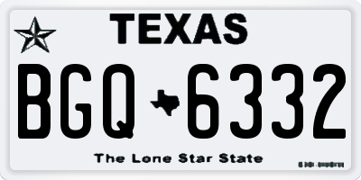 TX license plate BGQ6332