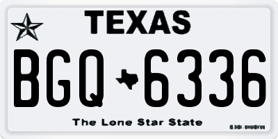 TX license plate BGQ6336