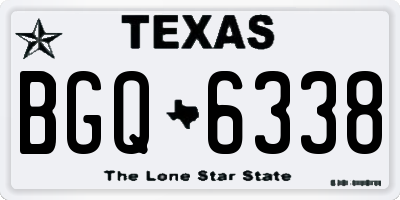 TX license plate BGQ6338