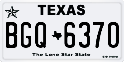 TX license plate BGQ6370