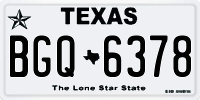TX license plate BGQ6378