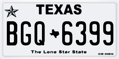 TX license plate BGQ6399