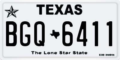 TX license plate BGQ6411