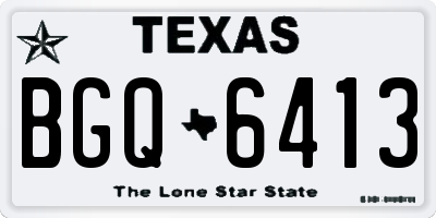 TX license plate BGQ6413
