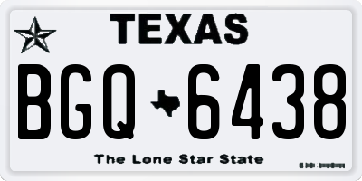TX license plate BGQ6438