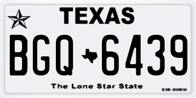 TX license plate BGQ6439