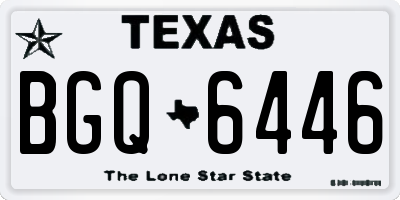 TX license plate BGQ6446