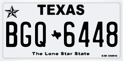 TX license plate BGQ6448
