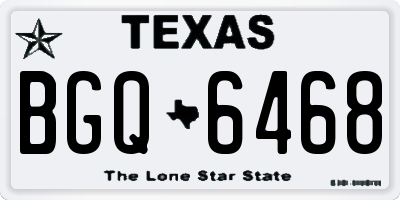 TX license plate BGQ6468