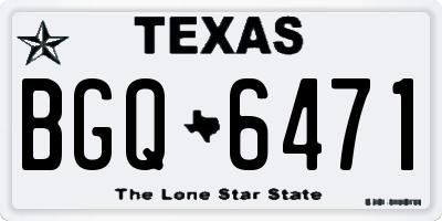 TX license plate BGQ6471