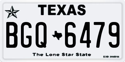 TX license plate BGQ6479