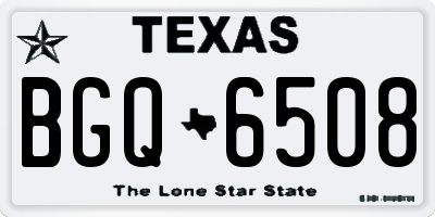 TX license plate BGQ6508