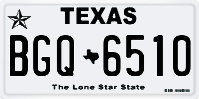 TX license plate BGQ6510