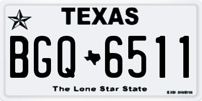 TX license plate BGQ6511