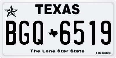 TX license plate BGQ6519