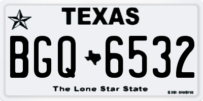 TX license plate BGQ6532