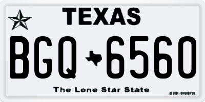 TX license plate BGQ6560