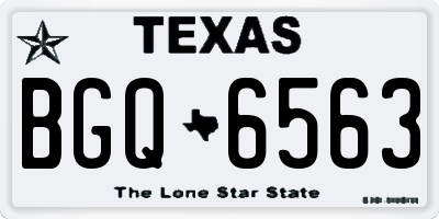 TX license plate BGQ6563