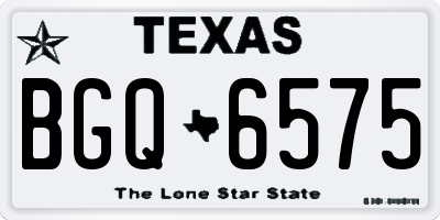 TX license plate BGQ6575