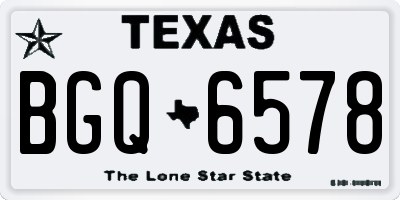 TX license plate BGQ6578