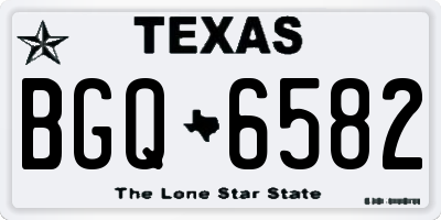TX license plate BGQ6582